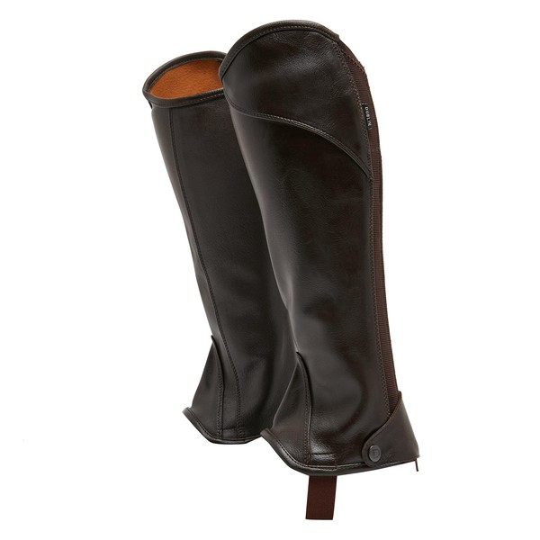 Dublin Stretch Fit Half Chaps Brown - Unisex - These very stretchy half chaps from are made from leather look PU
