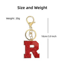 Purple Green Dark Blue Letter A-Z Keychain for Women Men Purse Handbags Metal Alphabet Initial Letter Car Key Ring (Dark Blue Z)