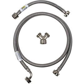 Certified Appliance Accessories Steam Dryer Installation Kit [Steam Dryer Hose with 90 Degree Elbow, Y Connector and Inlet Adapter Hose], 6 Feet