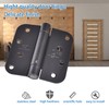 3 Pieces Self Closing Door Hinges 4 inch Matte Black