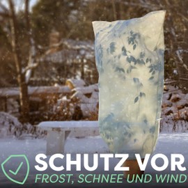 Winter protection for plants, frost protection, 155 x 100 cm, tear-resistant, breathable, washable, 80 g/m² strong