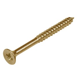 4,5x45/30 mm Konische Holzschraube mit unvollständigem Gewinde, zinkgelb (100, zinkgelb, 4,5x45/30 mm)