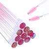 200 Pcs Lash Spoolies with Tube Pink Disposable Mascara Wands