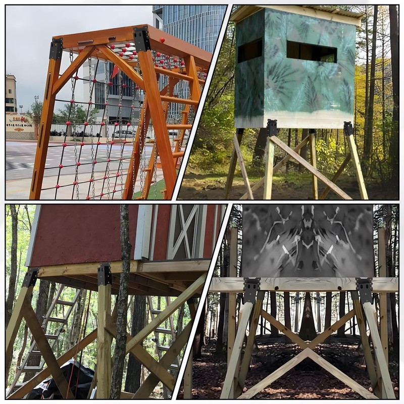Toriexon Deer Blind Brackets, Outdoor 4 x 4 Platform Bracket,