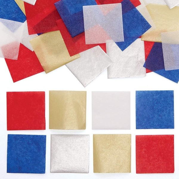 Baker Ross PJ114 Red White and Blue Tissue Paper Squares