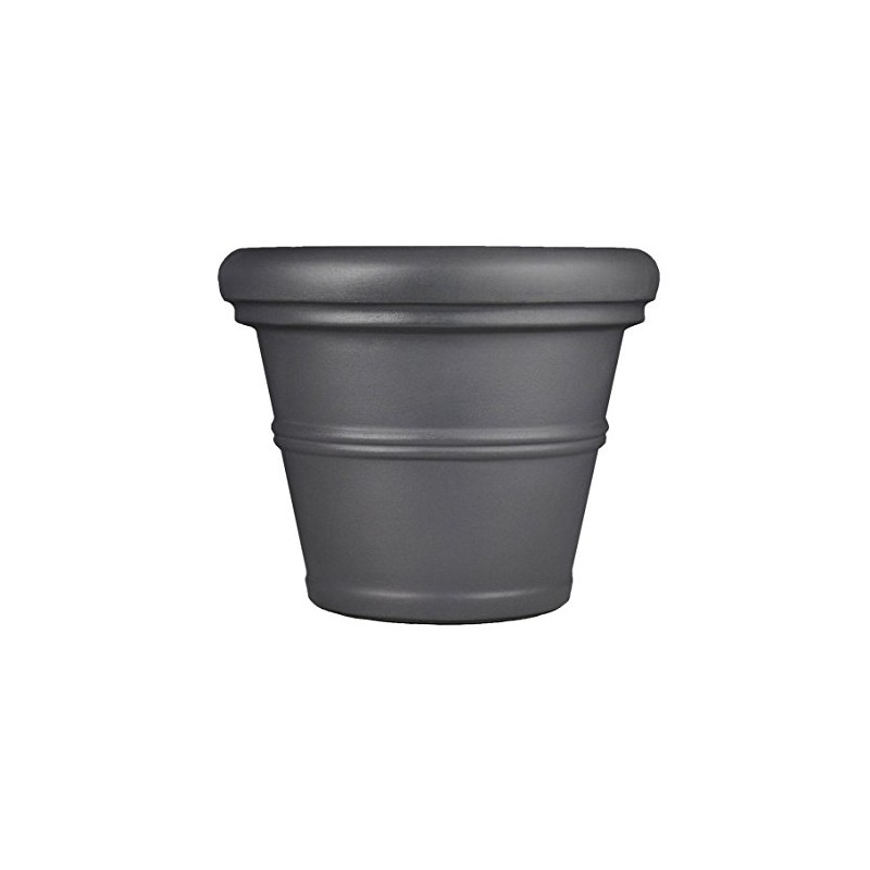 Tusco RR135SL Rolled Rim Planter, 13.5", Slate