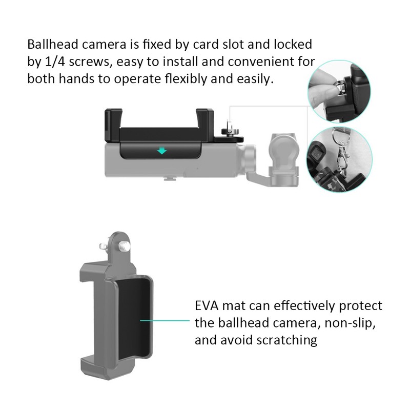 Sunnylife Phone Fixed Bracket Expandable Fitting for FIMI PALM Handheld