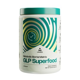 LevelUp® GLP Superfood – with Akkermansia Probiotic, Prebiotics, Postbiotics, Digestive Enzymes & Polyphenols | Fiber-Powered Gut Drink | Keto, Vegan, Zero Sugar (Unflavored)