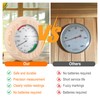 Sauna Thermometer Hygrometer: 2-in-1 Round Wooden Sauna Room Thermometer and