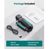 Anyeast Bluetooth Barcode Scanner 2D QR 1D Wireless Back Clip