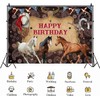 Horse Birthday Party Saddle Up Celebration Banner Decoration One Wild