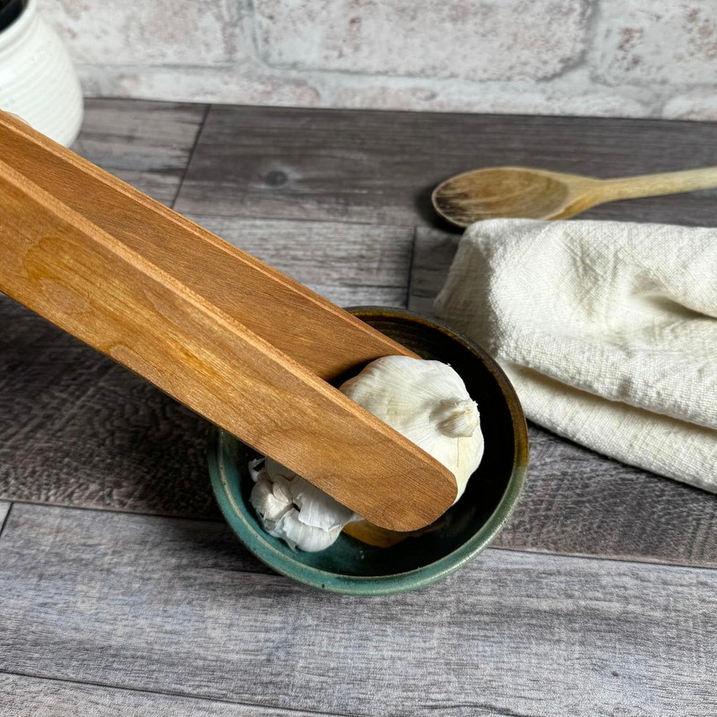 American Handmade Maple and Walnut Wooden Tongs with Spring Action,