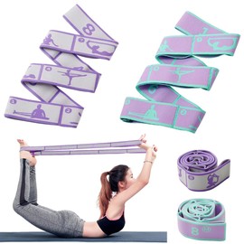Wnddle Yoga Stretching Band, 2 Pieces - Highly Elastic Exercise Band with 8 Bows, Stretch Band for Yoga & Fitness