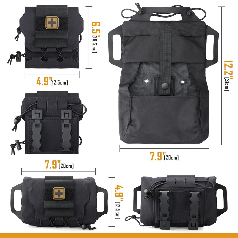 LIVANS Molle Medical IFAK First Aid Pouch Empty for Duty