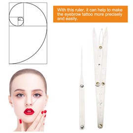 Regla de la Ceja, Maquillaje Permanente de Cejas Caliper Ratio Medición de ceja Herramienta de medición de plantilla de maquillaje Herramienta de Medición de Maquillaje de Posicionamiento de Cejas