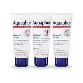 Aquaphor Advanced Therapy - Ungüento curativo, hipoalergénico, sin fragancia, hidratante corporal para piel seca y cuidado de heridas menores, juego de cuidado de la piel de tamaño de viaje, tubo de 1.75 onzas, paquete de 3