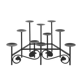 Minuteman International Cathedral Wrought Iron Hearth Fireplace Candelabra