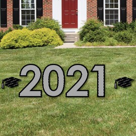 Big Dot of Happiness Graduation Cheers - 2021 Yard Sign Outdoor Lawn Decorations - Graduation Party Yard Signs - 2021
