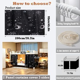 Navhao 2 Panels Dorm Bottom Bunk Privacy Bed Curtains Cloth Bed Canopy Dustproof Breathable Curtain Tent Shading Nets