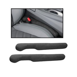 JNNJ Car Seat Gap Filler, 2 Pack Organizer Fill The Gap Between Seat and Console Side, Blocker Stop Things from Dropping Under, Car Accessories Universal Fit for Most Vehicles, SUV, Truck(Black)