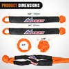 Nilight Kinetic Recovery Tow Rope Kit with 2 Soft Shackle