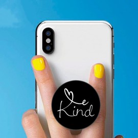 MOKKI 4 Pack Phone Grip,Cell Phone Holder for Smartphone,Finger Expanding Kickstand Stand - Rose Gold Heart Lip Black