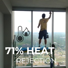 Ultra Vista Building Window Film – Heat Control, UV Blocking, Privacy Tint, Energy Saving, Shatterproof Glass Protection (40 Percent, 48 in x 15 FT)