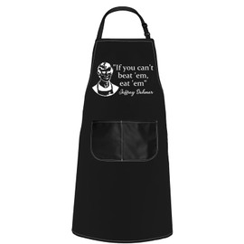POFULL Crime Show Junkie Apron If You Can’t Beat’ Em Eat’ Em Apron Serial Killer Gift (If You Can’t Beat Apron)
