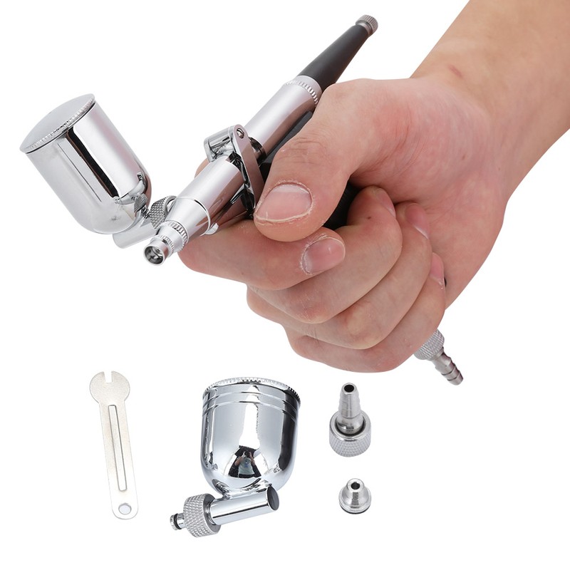 Airbrush 0.3mm Caliber Side Pot Single Action Set Art Supplies