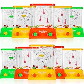 Sumind 10 Pcs Handheld Water Game for Kids Mini Water Ring Toss Basketball Hoop Toy 90s Retro Mini Games for Goodie Bag Birthday Return Gifts (Classic Style,Bright)