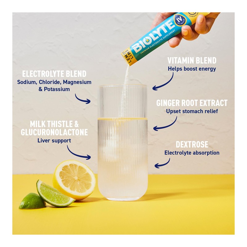 BIOLYTE IV Electrolyte Powder Packets, IV Liquid Drink Mix for