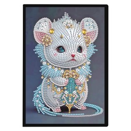 DCIDBEI Diamond Painting Sketchbook Mouse A5 Blank Diamond Painting Notebook Embroidery Diamond Painting Diary Book DIY Diamond Art Gifts Stationery Diamond Practice Book Notebook 50 Sheets