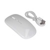 Wireless Mouse Rechargeable DualMode 2.4G Ergonomic Mute Optical Computer Accessories(White
