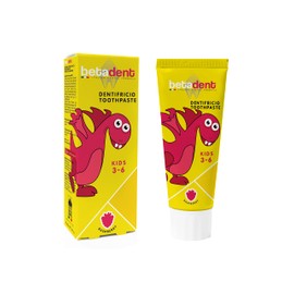 Betadent DENTIFRICIO KIDS for Children 3-6 Years Flavour Raspberry Anti-Plaque and Anti-Caries Balanced Dosage of Fluorine Salts in a Concentration of 430 ppm F - 75 ml