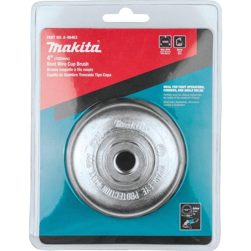 Makita A-98463 4" Knot Wire Cup Brush, 5/8"-11
