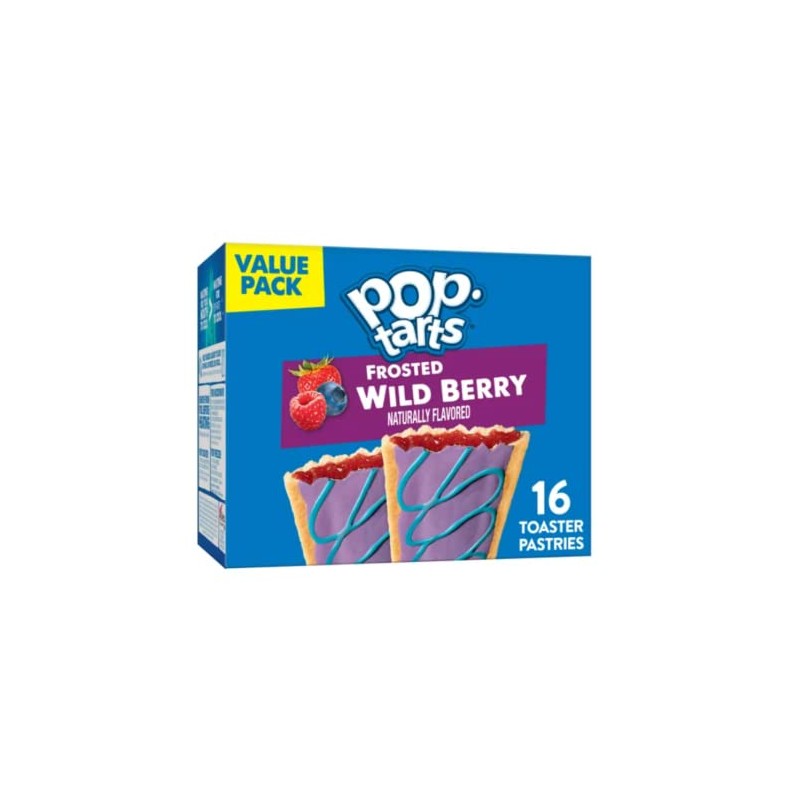 Kellogg's Pop-Tarts Breakfast Toaster Pastries, Wildlicious Frosted Wild Berry Flavored,
