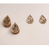 30 piezas de arete de madera de lágrima, recortes de