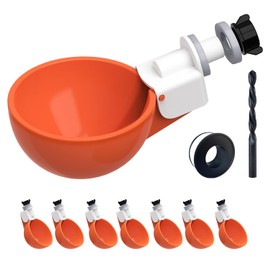 Automatic Chicken Waterer Cups, DIY Large Poultry Waterer Kit for Poultry Chicken Quail Duck Goose Turkey [8 Pack]