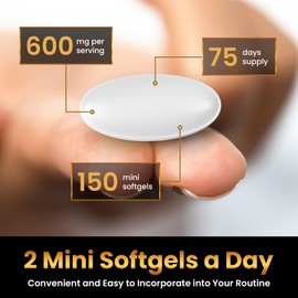 LUAL Calcium Minis 600 mg with Vitamin D3 - Bone & Muscle Support - 150 Mini Softgels - Easy to Swallow - Calcium & D3 for Strong Bones & Mobility