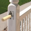 AquaChase 2-Pack Jamb Mount Flip up Bamboo Grab Bar for