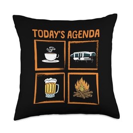 Best Pop Up Camper Art For Men Women Pop Up Trailer Camping Throw Pillow