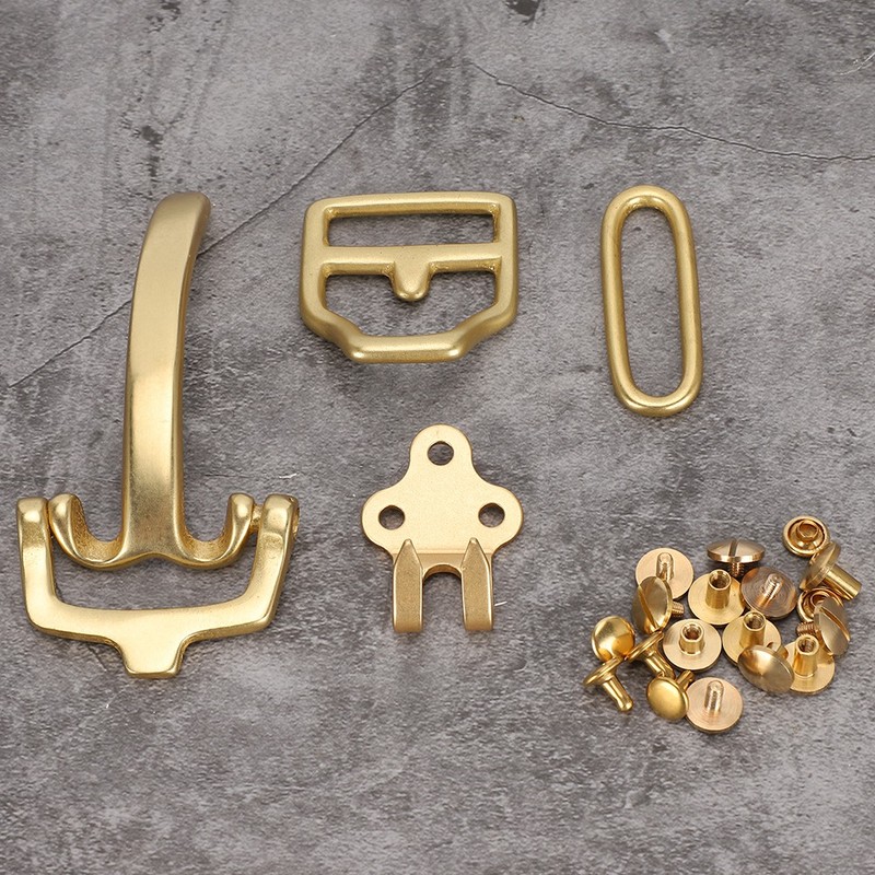Pure Brass Belt Buckle Environmental Protection D shaped Buckle Set