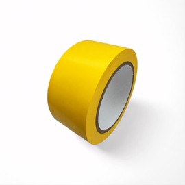 Tecaver 2 Inch x 110FT Hazard Tape Warning Safety Stripe Tape for Floor Marking, Strong Adhesive Wear Resistance Warterproof Caution Tape Roll Ideal for Walls, Floors (Yellow)