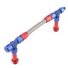 AN8 Braided Dual Feed Fuel Line Kit Carb Fittings for