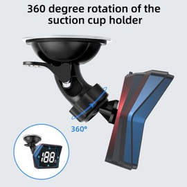 Shkalacar Head Up Display MPH Speed Meter, GPS Speedometer Universal Car Heads-up Display 3 Inch with Compass Overspeed Alarm for All Vehicles, Plug and Play