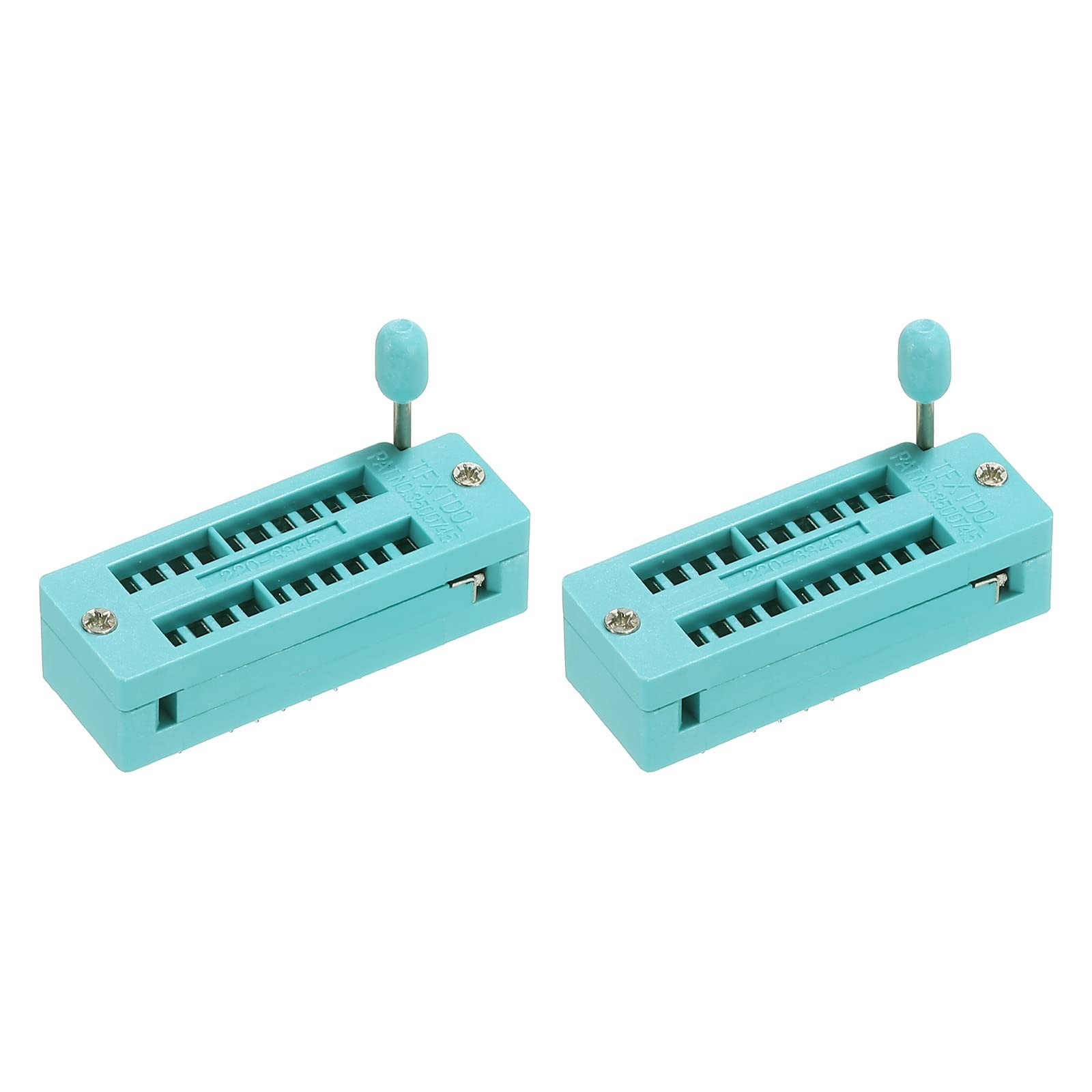 5x 20-Pin ZIF IC Test Socket – 2.54mm Pitch – Locking DIP Block – Unbranded