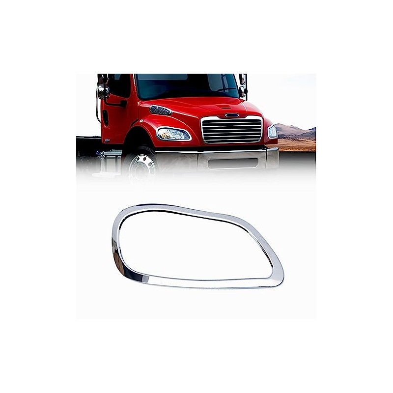 Torque Passenger Side Chrome Headlight Bezel Replacement for Freightliner M2