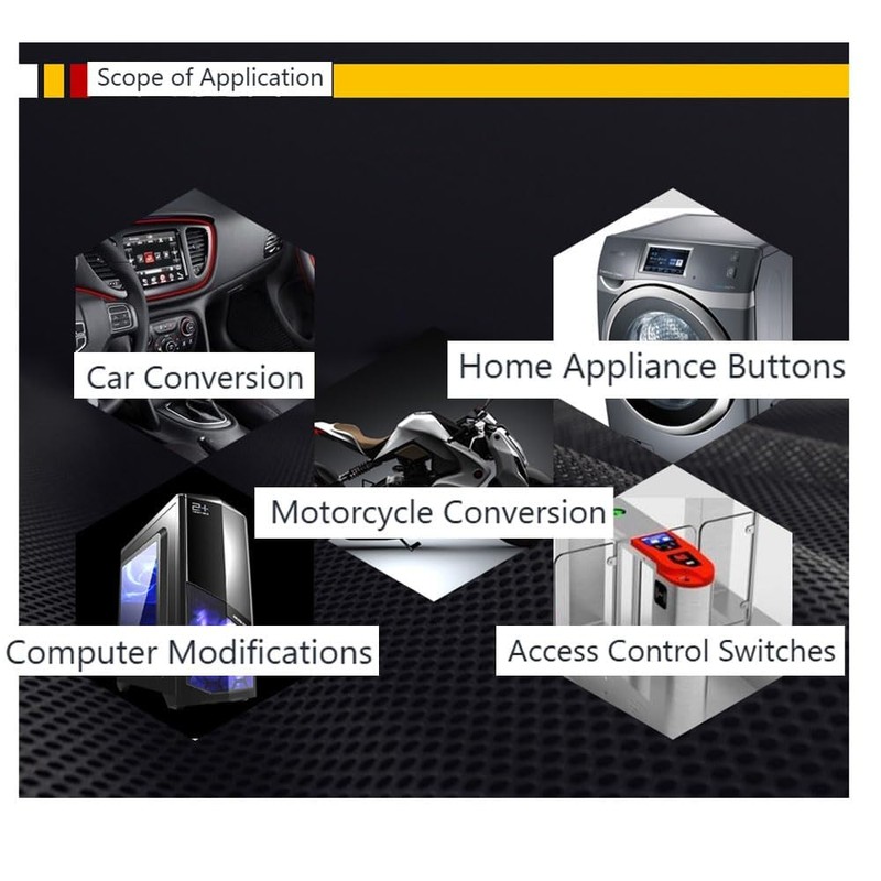 10Pcs Push Button Switch- Metal Waterproof and Rustproof Toggle Switch