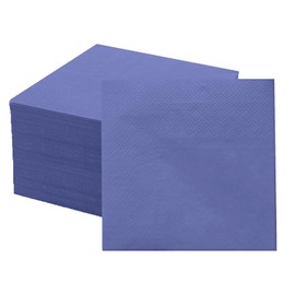 100 Pcs 2-Ply Blue Napkin Disposable Cocktail Napkin Beverage Napkins 5 x 5 In Dessert Napkins for Dinner Wedding Birthday Party Bridal Anniversary Reception Event (Dark Blue)