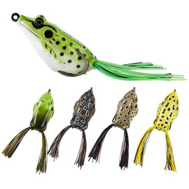 5PCS Frog Lure Kit - Topwater Fishing Lures for Bass, Snakehead & Freshwater Fish | 5.5CM 13G Soft PVC Baits with Weedless Hooks - Perfect for Dense Vegetation | Ideal Lure Set for Anglers inSaltwater